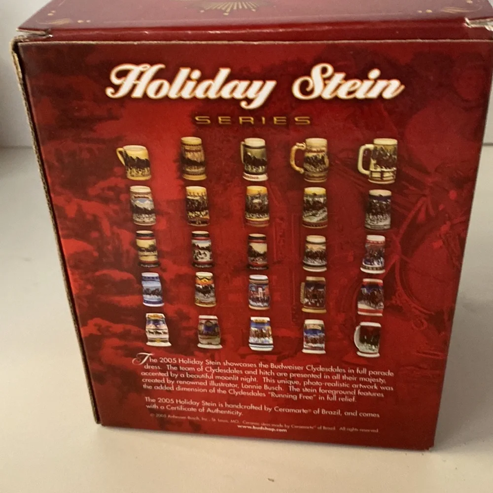 2005‎ Budweiser Holiday Stein